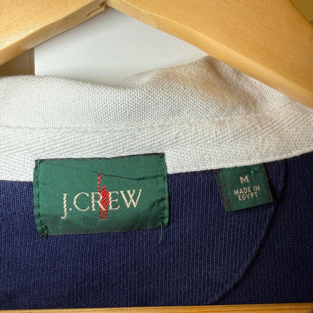 J Crew Mens Rugby Shirt‎ Long Sleeve Color Block Collared Size M - Picture 2 of 10